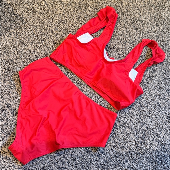 Red Two-Piece Bikini Set - Picture 4 of 4